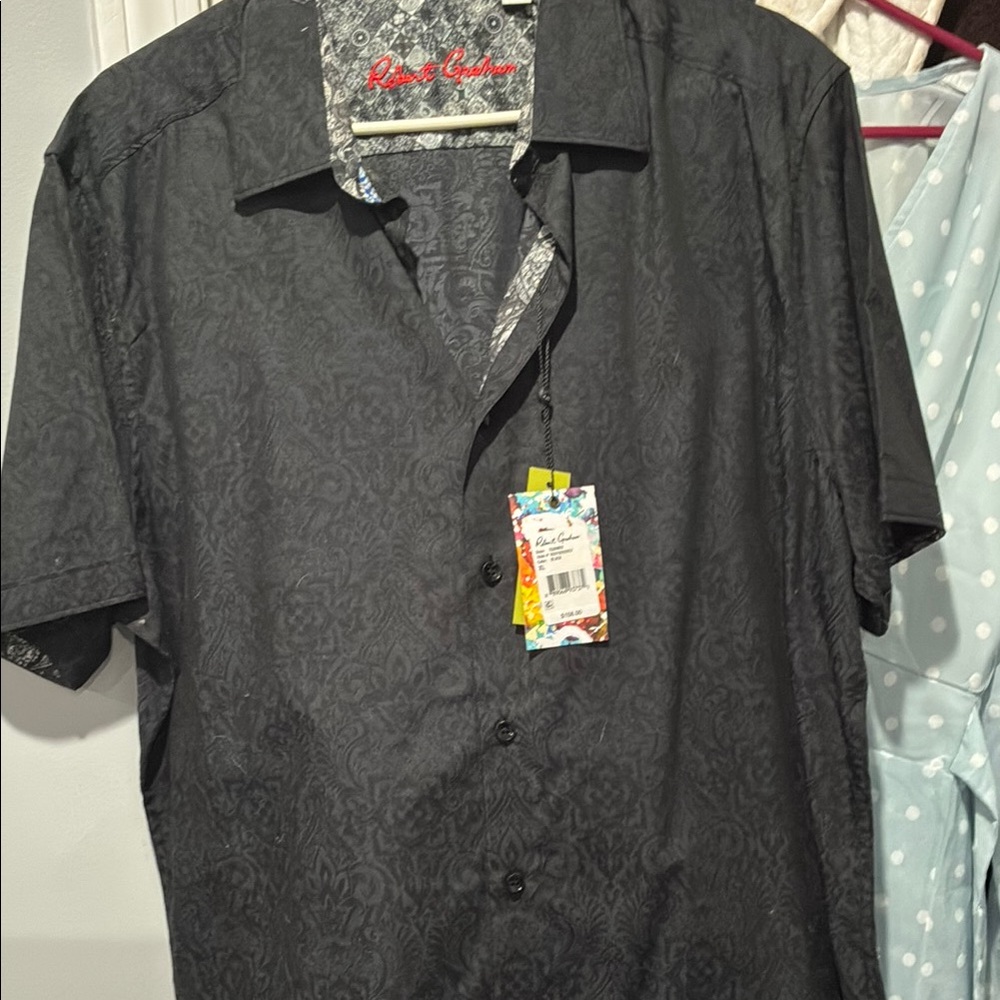 Robert Graham Black Casual Button Down Shirt